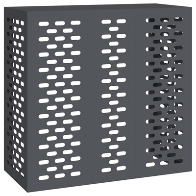 Vidaxxl housse de climatiseur anthracite 110 x 50 x 105 cm acier