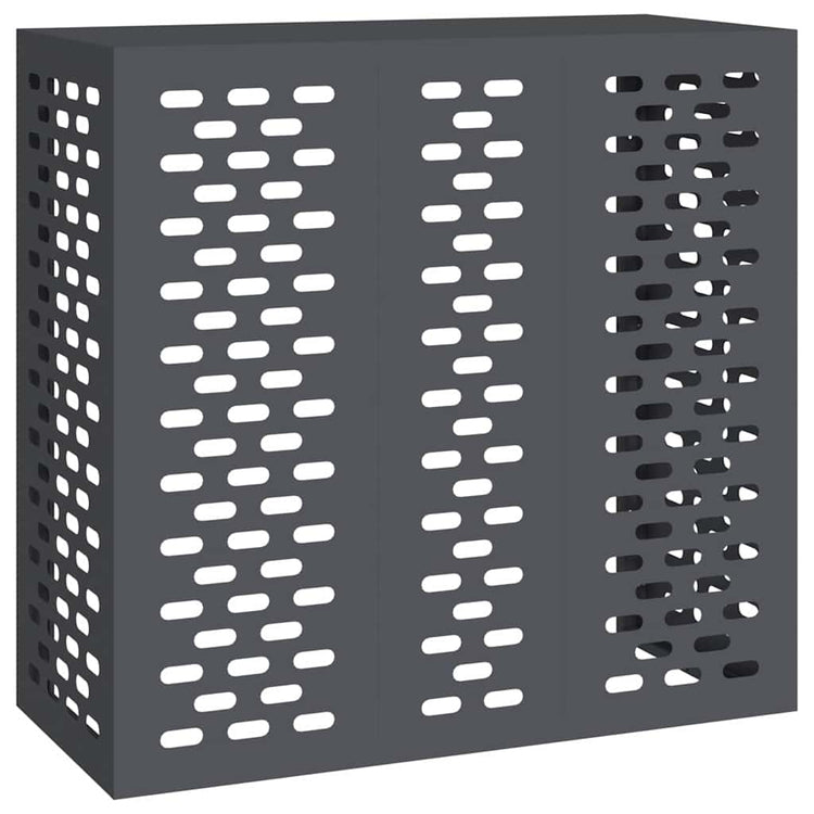 Vidaxxl housse de climatiseur anthracite 110 x 50 x 105 cm acier
