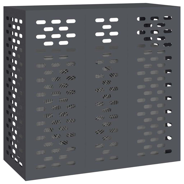Vidaxxl housse de climatiseur anthracite 110 x 50 x 105 cm acier