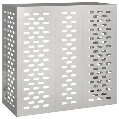 VidaXL couvercle de climatiseur argent 110 x 50 x 105 cm acier inoxydable