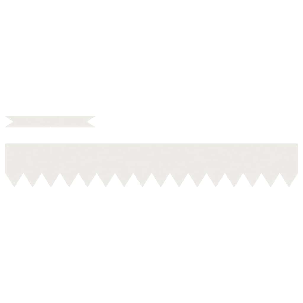Vidaxl bordure de jardin 30 pcs blanc 100 x 0,05 x 20 cm acier laminé à froid