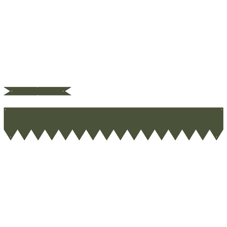 VidaXL bordure de jardin 30 pcs vert olive 100 x 0,05 x 20 cm