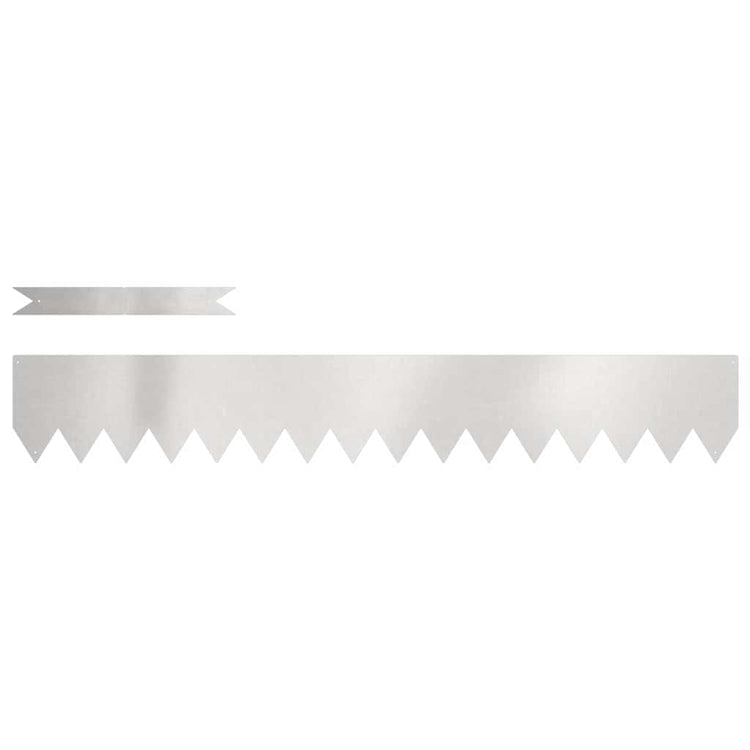 Vidaxxl bordure de jardin 20 pcs argent 100 x 0,05 x 20 cm acier inoxydable
