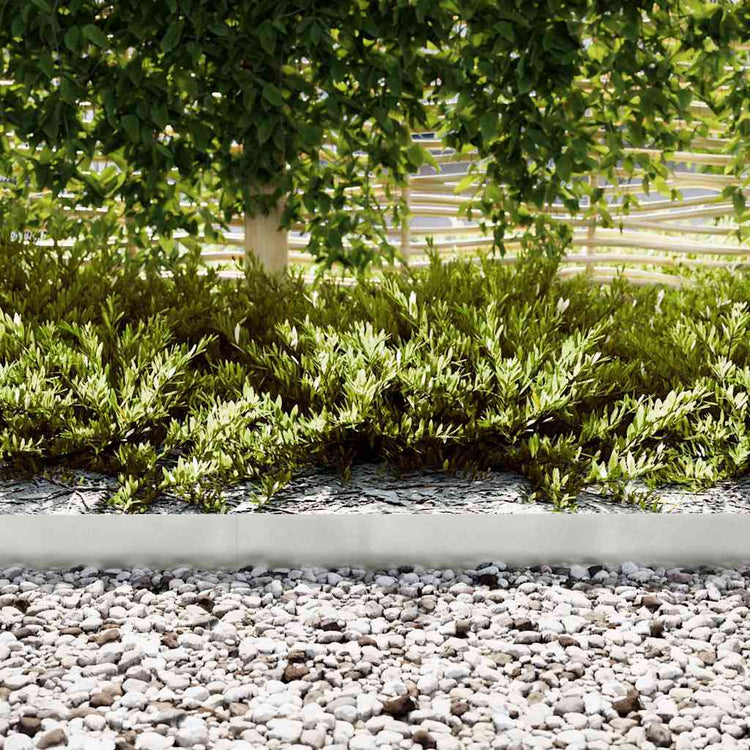 VidaXL bordure de jardin 30 pcs argent 100 x 0,05 x 20 cm acier inoxydable