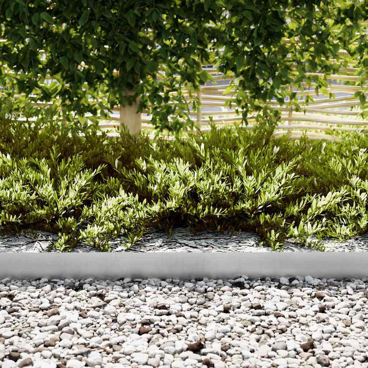 Vidaxl bordure de jardin 20 pcs argent 100 x 0,05 x 20 cm acier galvanisé