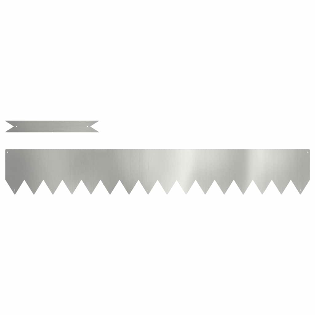 Vidaxl bordure de jardin 30 pcs argent 100 x 0,05 x 20 cm acier galvanisé