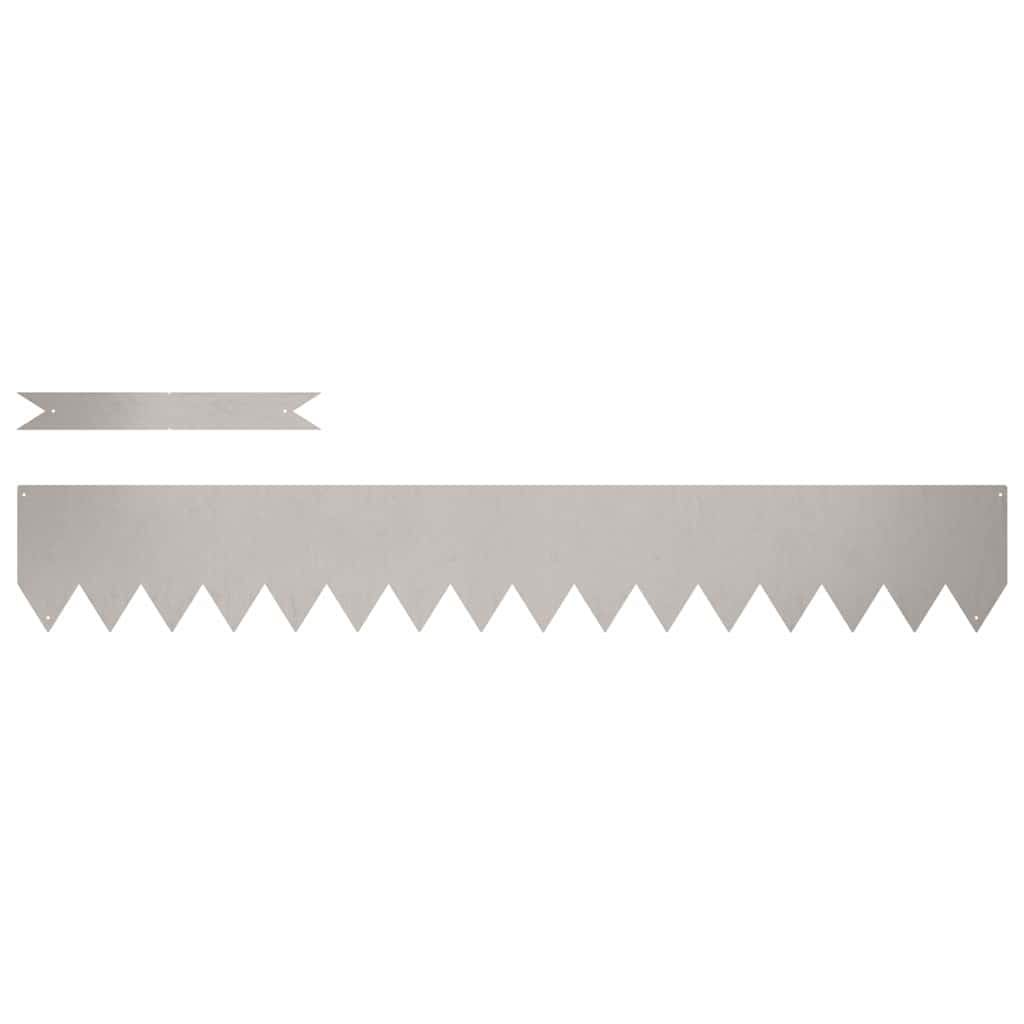 Vidaxl bordure de jardin 50 pcs marron 100 x 0,05 x 20 cm acier corten