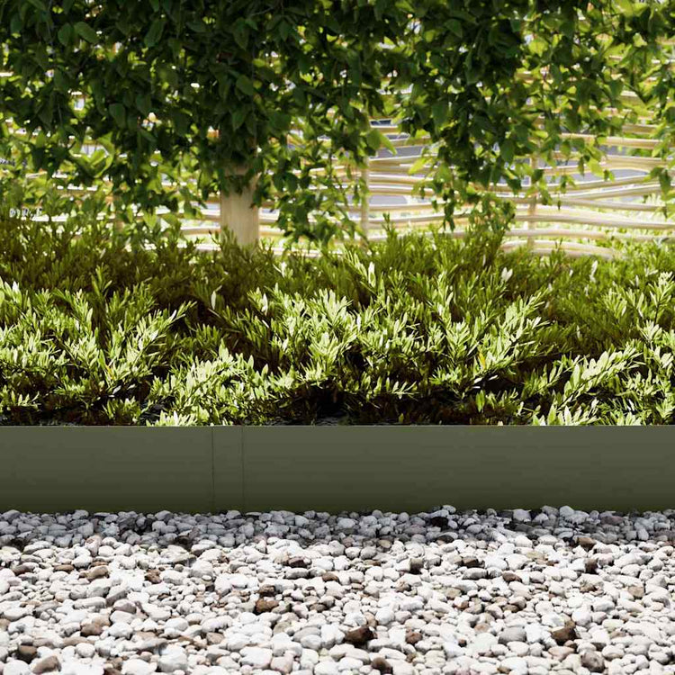 VidaXL bordure de jardin 20 pcs vert olive 100 x 0,05 x 20 cm