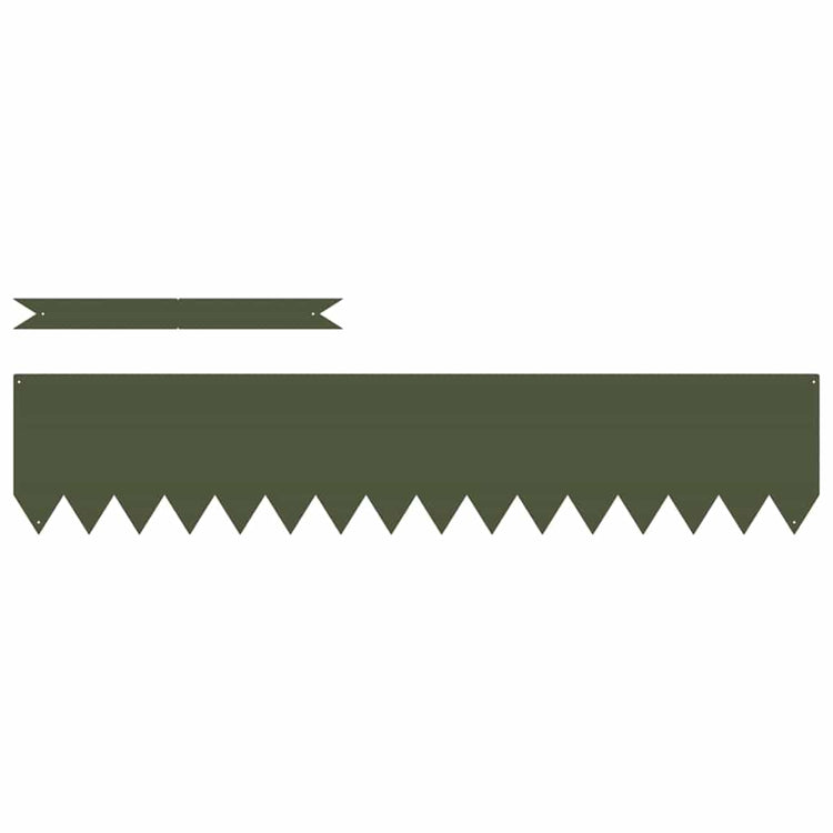 VidaXL bordure de jardin 30 pcs vert olive 100 x 0,05 x 20 cm