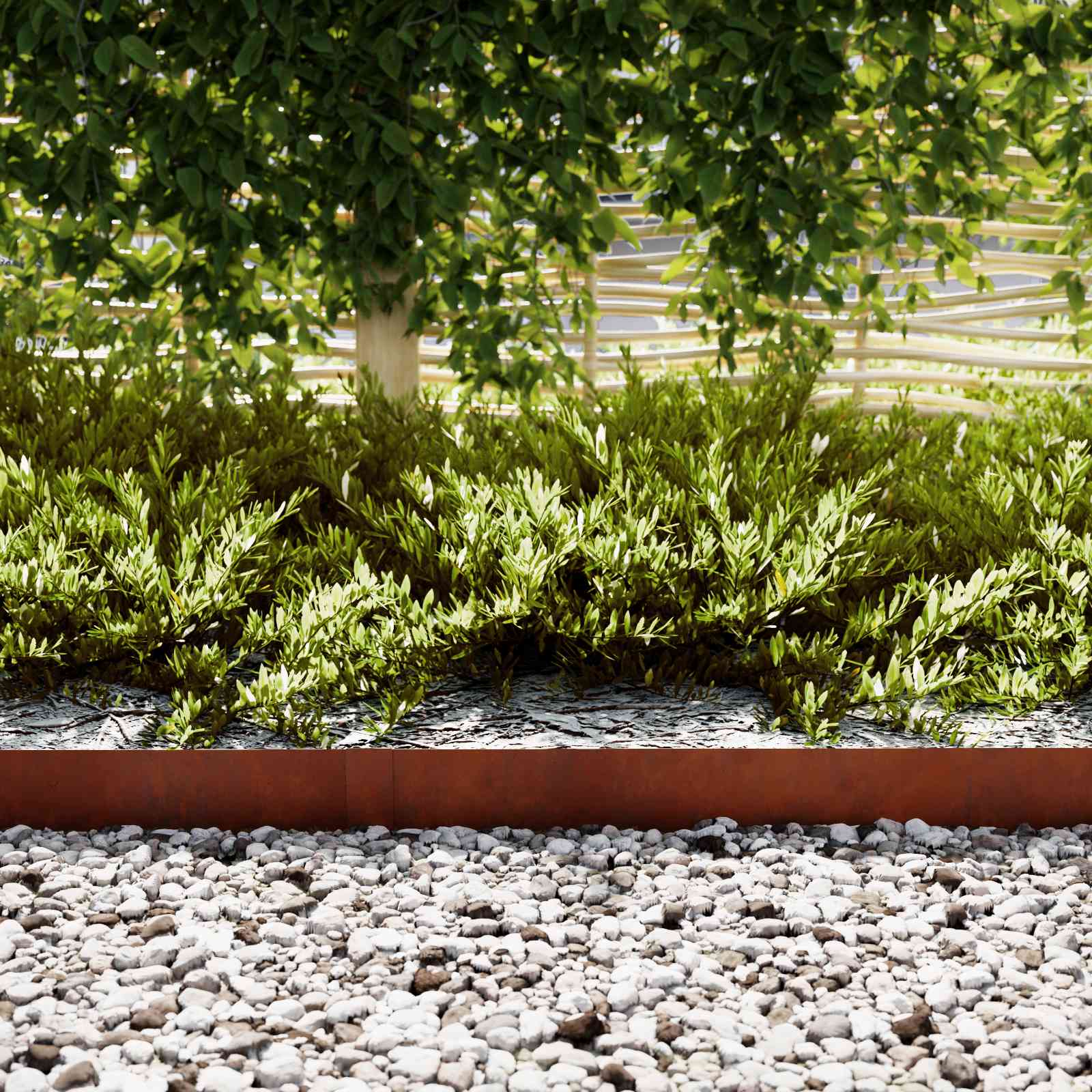 Vidaxl bordure de jardin 20 pcs marron 100 x 0,05 x 20 cm acier corten