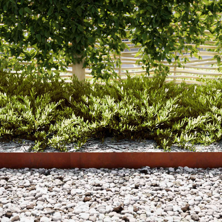 Vidaxl bordure de jardin 30 pcs marron 100 x 0,05 x 20 cm acier corten