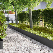 Vidaxl bordure de jardin 20 pcs noir 100 x 0,05 x 20 cm acier laminé à froid - afbeelding 1