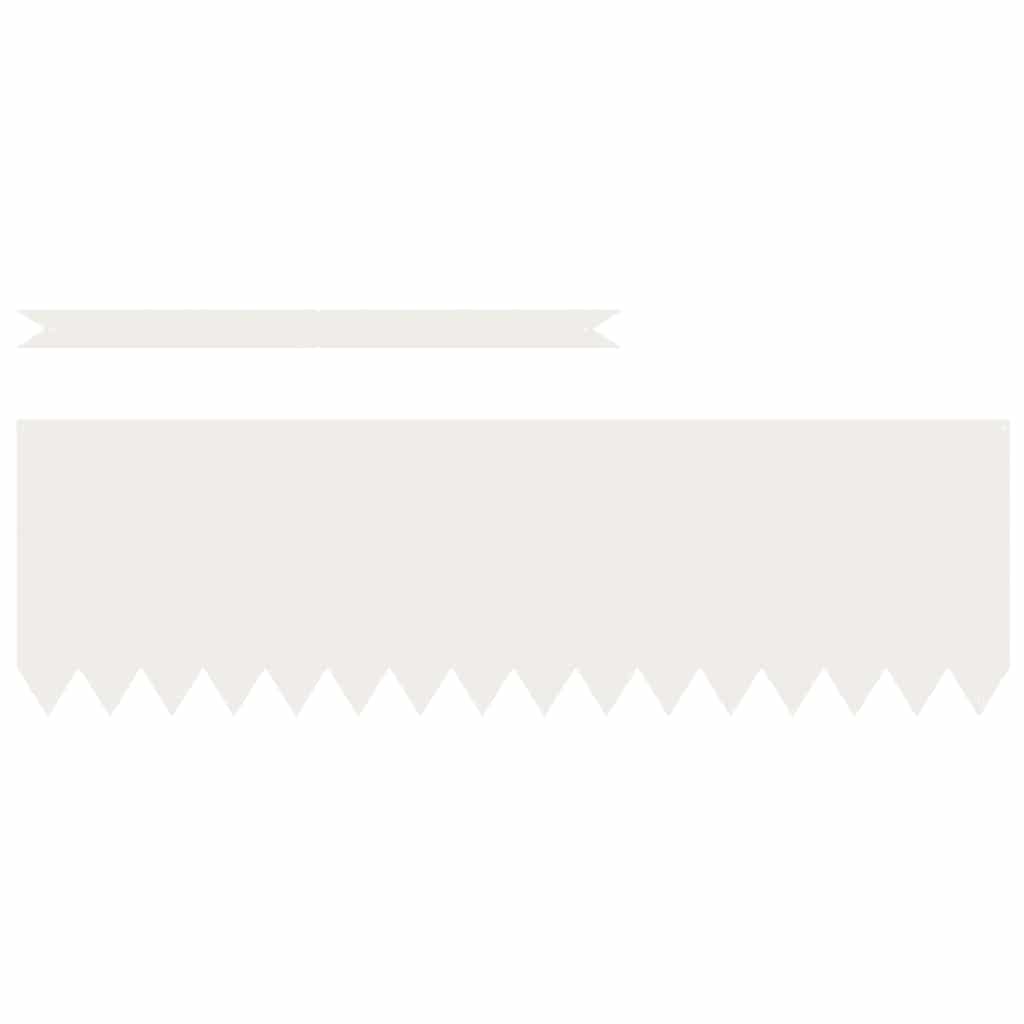 Vidaxl bordure de jardin 10 pcs blanc 100 x 0,05 x 20 cm acier laminé à froid