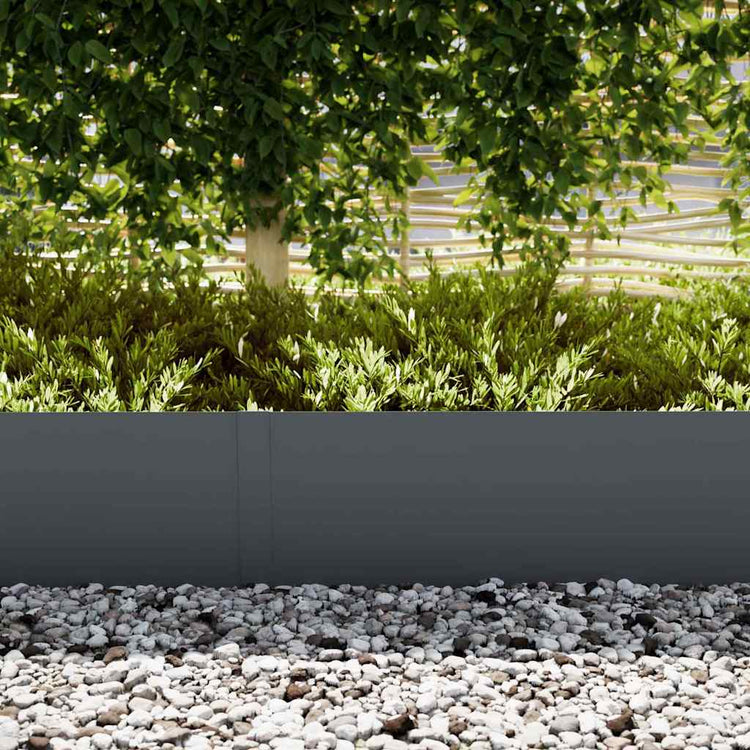 Vidaxl bordure de jardin 20 pcs anthracite 100 x 0,05 x 20 cm acier laminé à froid