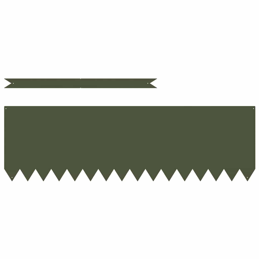 Vidaxl bordure de jardin 10 pcs vert olive 100 x 0,05 x 20 cm