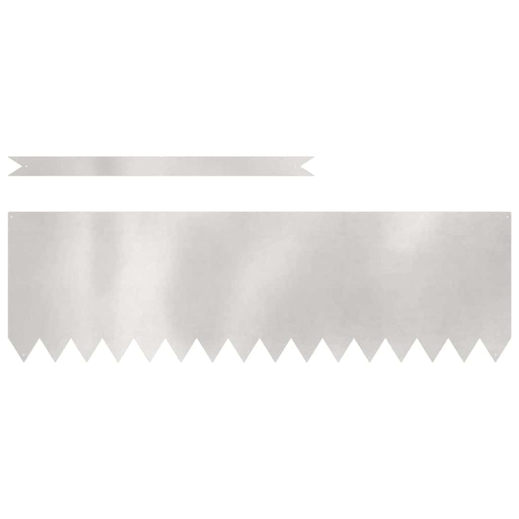 Vidaxxl bordure de jardin 10 pcs argent 100 x 0,05 x 20 cm acier inoxydable