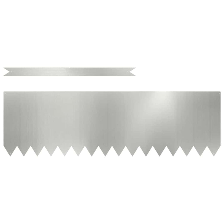 Vidaxl bordure de jardin 20 pcs argent 100 x 0,05 x 20 cm acier galvanisé