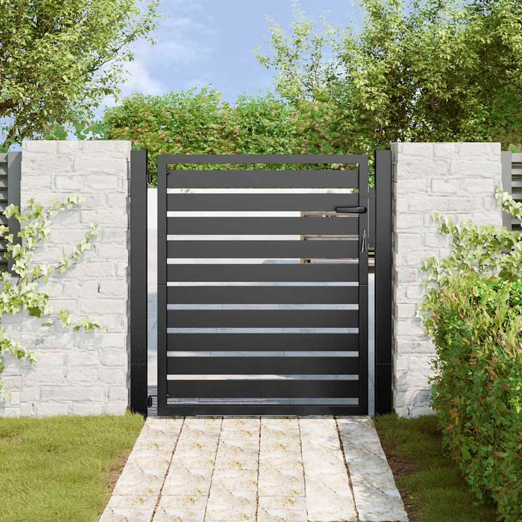 Vidaxx portail de jardin verrouillable 100x100 cm aluminium noir