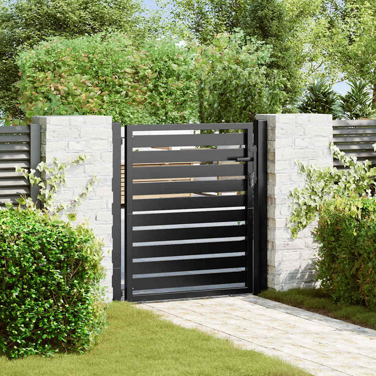 Vidaxx portail de jardin verrouillable 100x100 cm aluminium noir