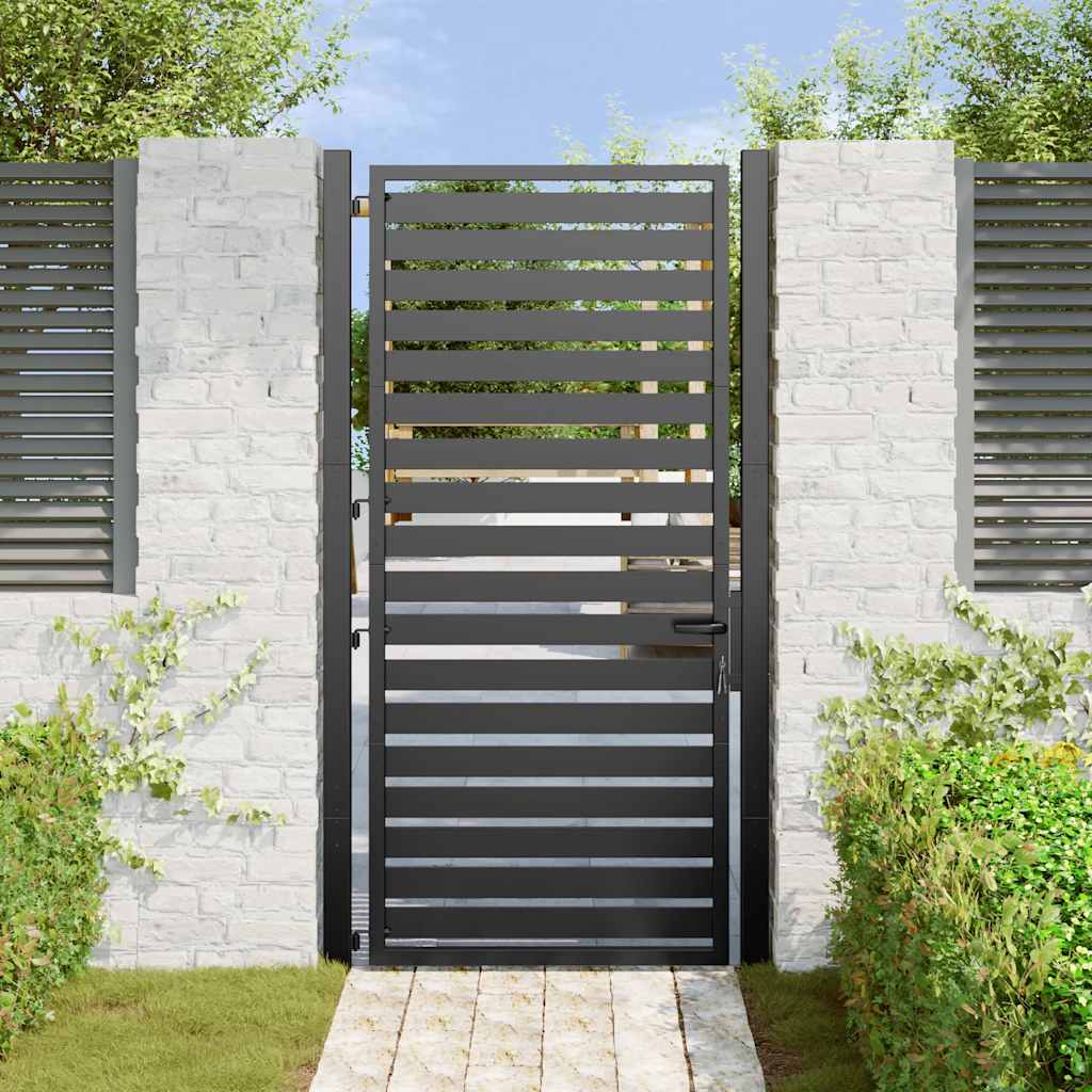 Vidaxx portail de jardin verrouillable 100x180 cm aluminium noir