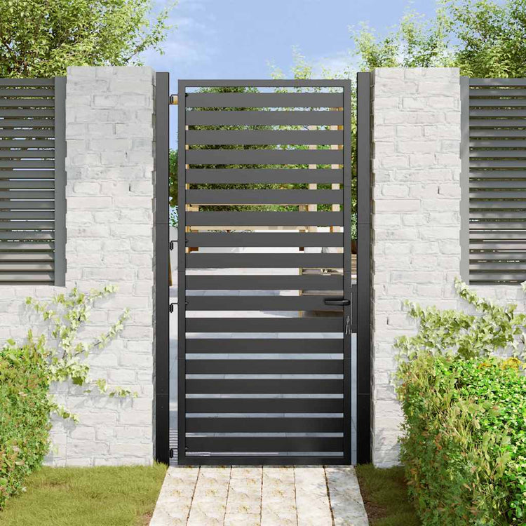 Vidaxx portail de jardin verrouillable 100x180 cm aluminium noir