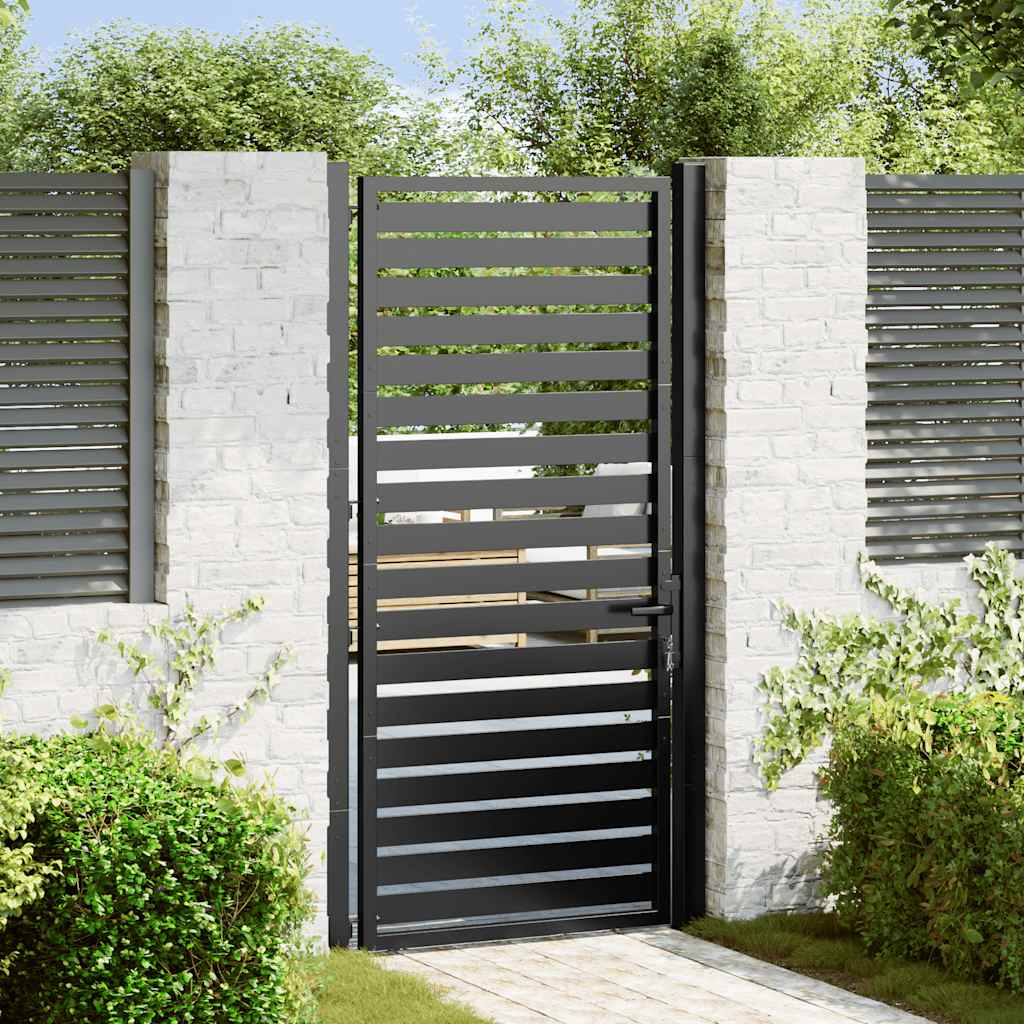 Vidaxx portail de jardin verrouillable 100x180 cm aluminium noir
