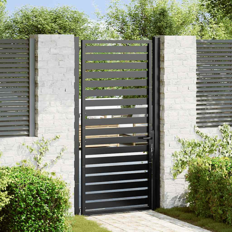Vidaxx portail de jardin verrouillable 100x180 cm aluminium noir