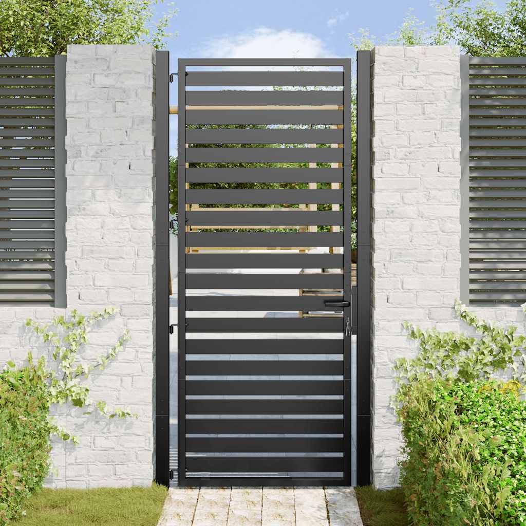 Vidaxx portail de jardin verrouillable 100x200 cm aluminium noir