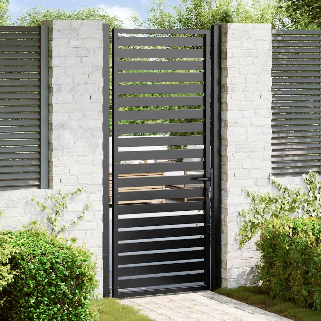 Vidaxx portail de jardin verrouillable 100x200 cm aluminium noir