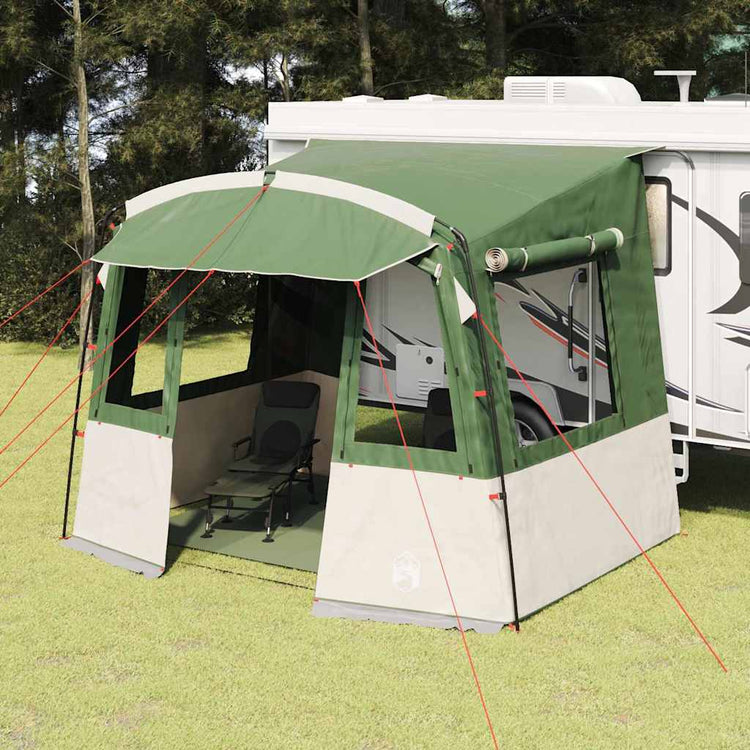 Tente hayon Vidaxx pour caravane avec toit vert 352 x 250 x 240 cm