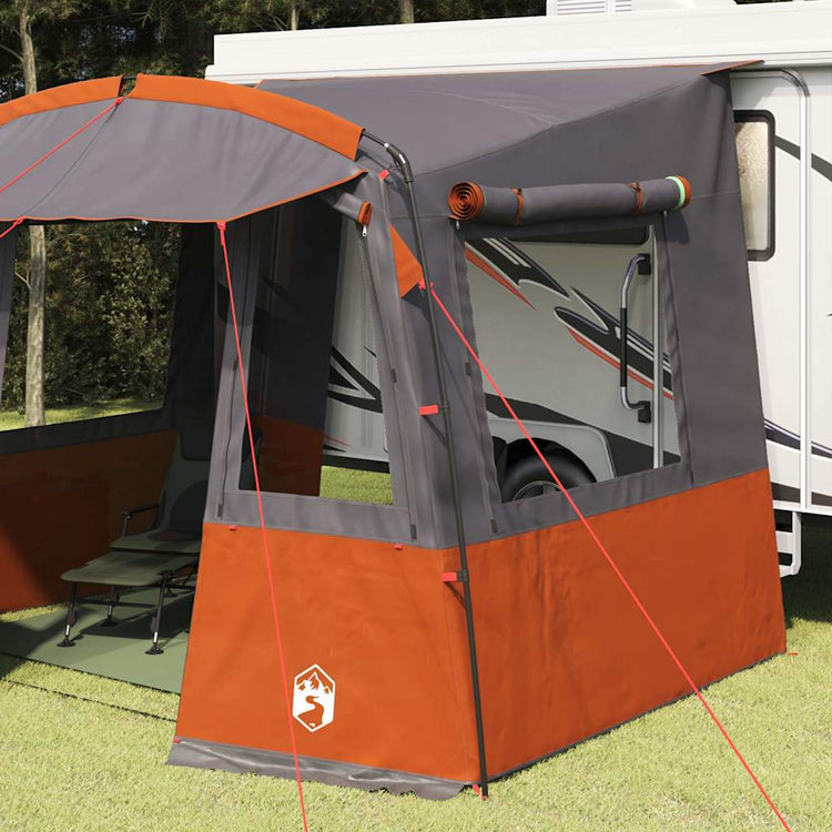 Tente hayon Vidaxx pour caravane gris et orange 352 x 250 x 240 cm