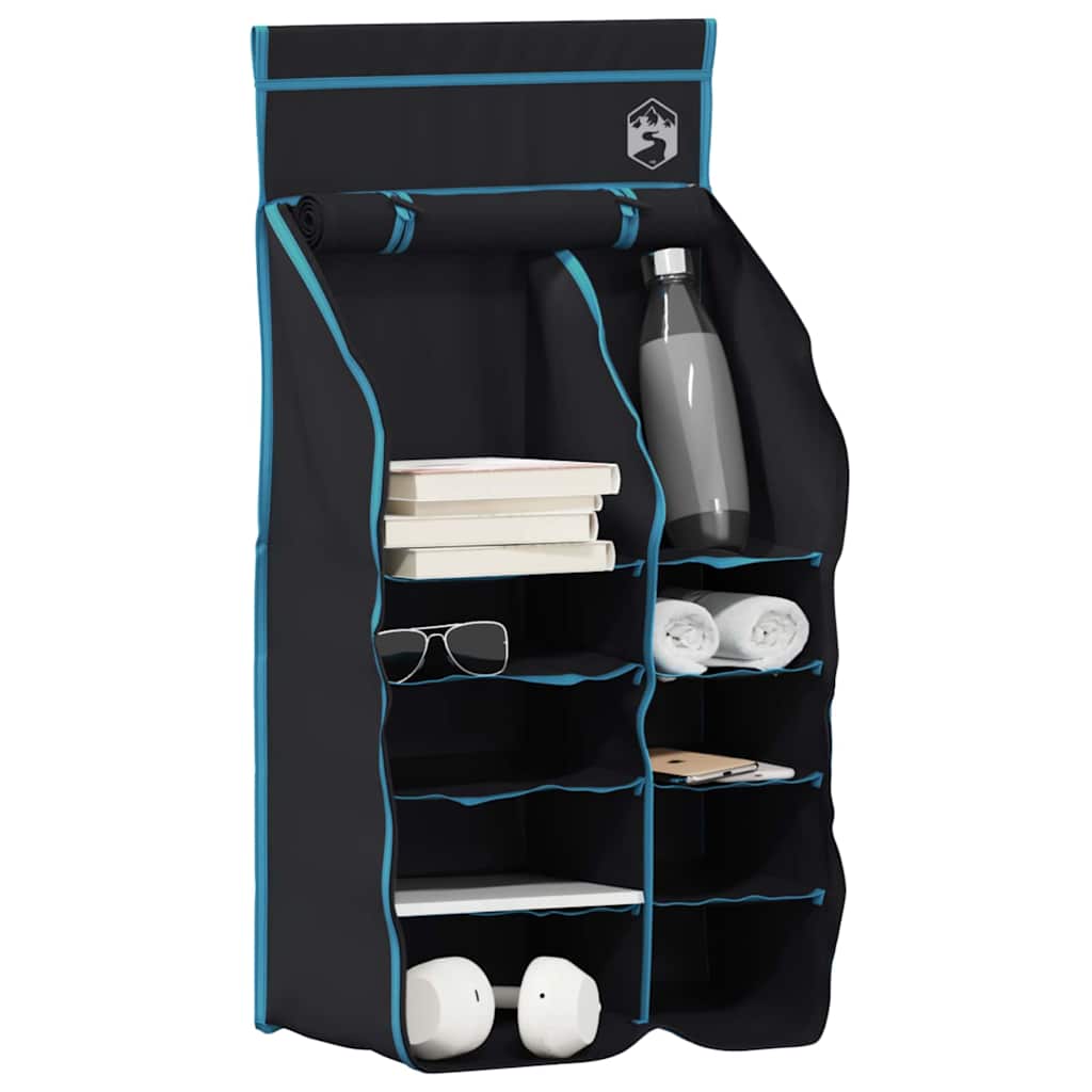 Vidaxx organisateur de tente suspendue 10 compartiments noir 40,5 x 25 x 80 cm