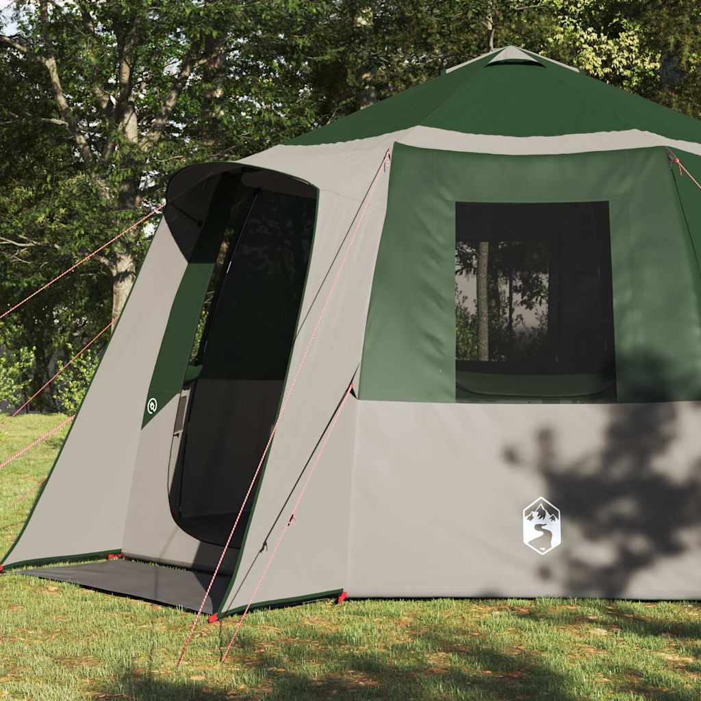 Tente maison Vidaxx avec toit avec rangements vert et blanc 405 x 405 x 273 cm