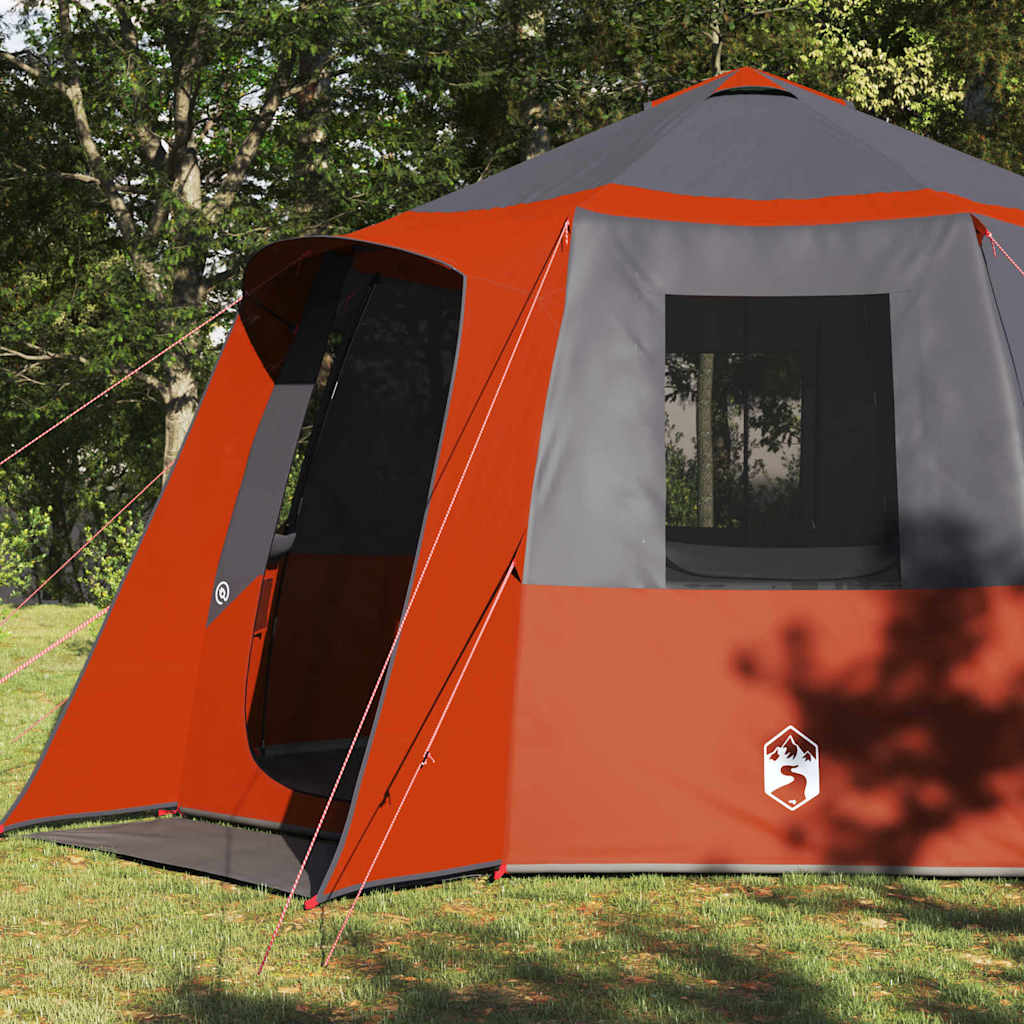 Tente maison Vidaxx avec toit gris et orange 405 x 405 x 273 cm
