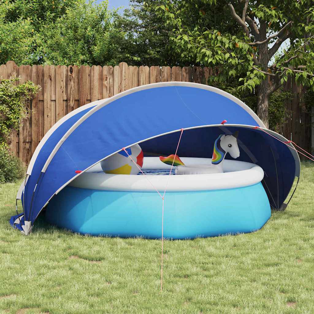 Dôme de piscine Vidaxl vert 336 x 322 x 160 cm polyester 185t avec revêtement PU