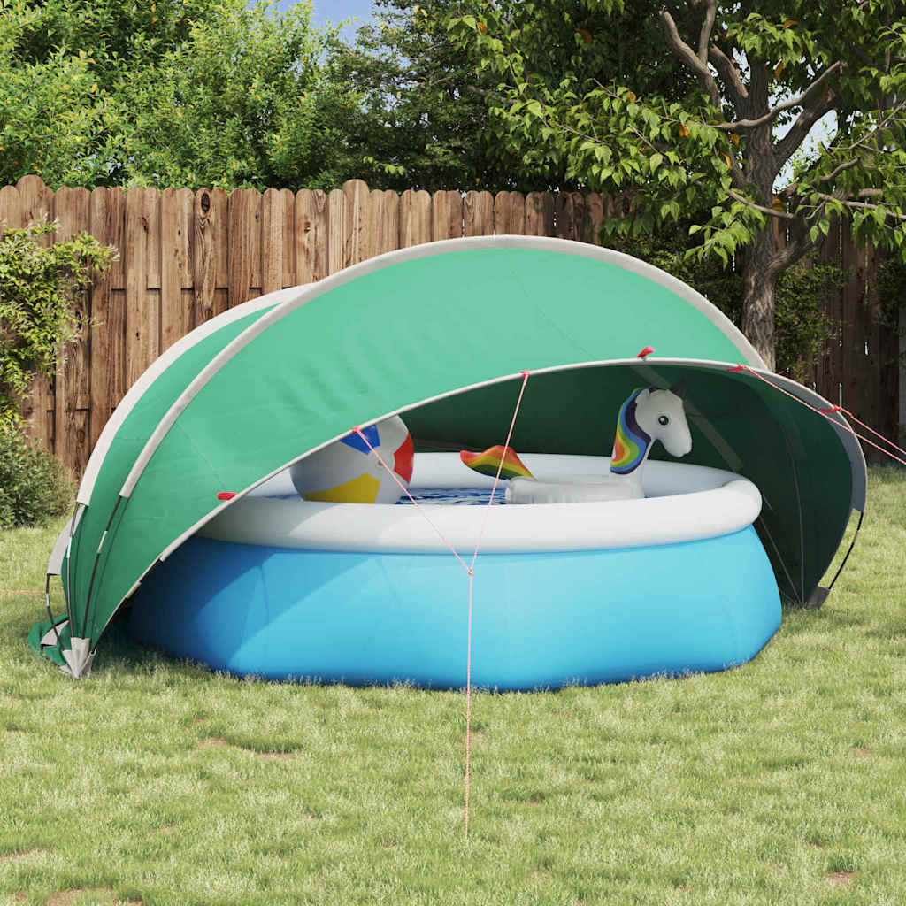 Dôme de piscine Vidaxl bleu 336 x 322 x 160 cm polyester 185t avec revêtement PU