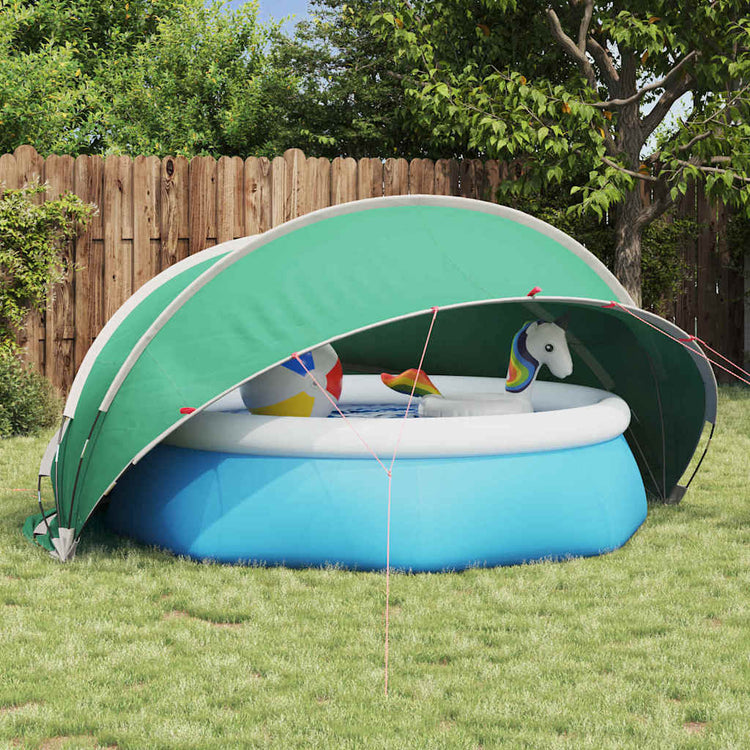 Dôme de piscine Vidaxl bleu 336 x 322 x 160 cm polyester 185t avec revêtement PU