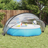 Dôme de piscine Vidaxl transparent 336 x 322 x 160 cm PVC