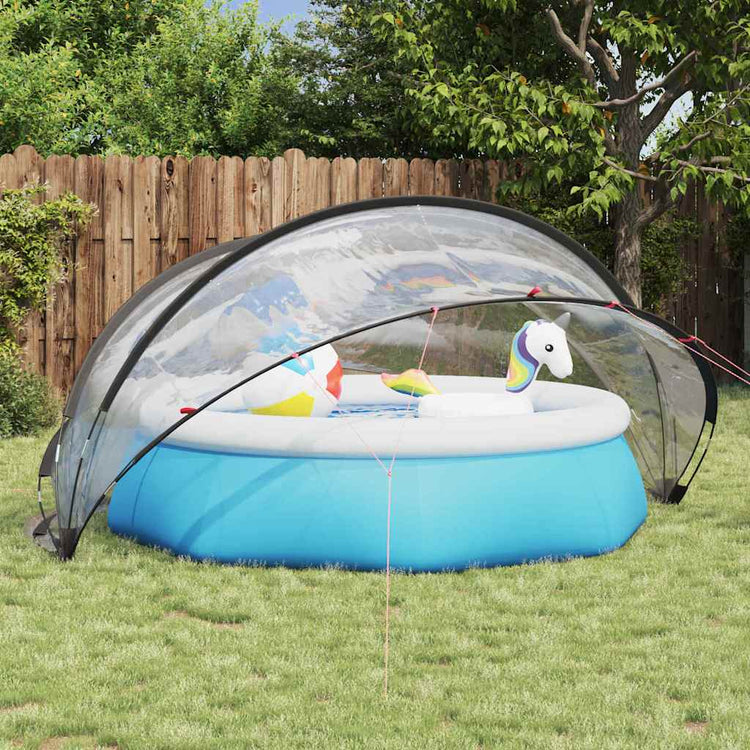 Dôme de piscine Vidaxl transparent 336 x 322 x 160 cm PVC