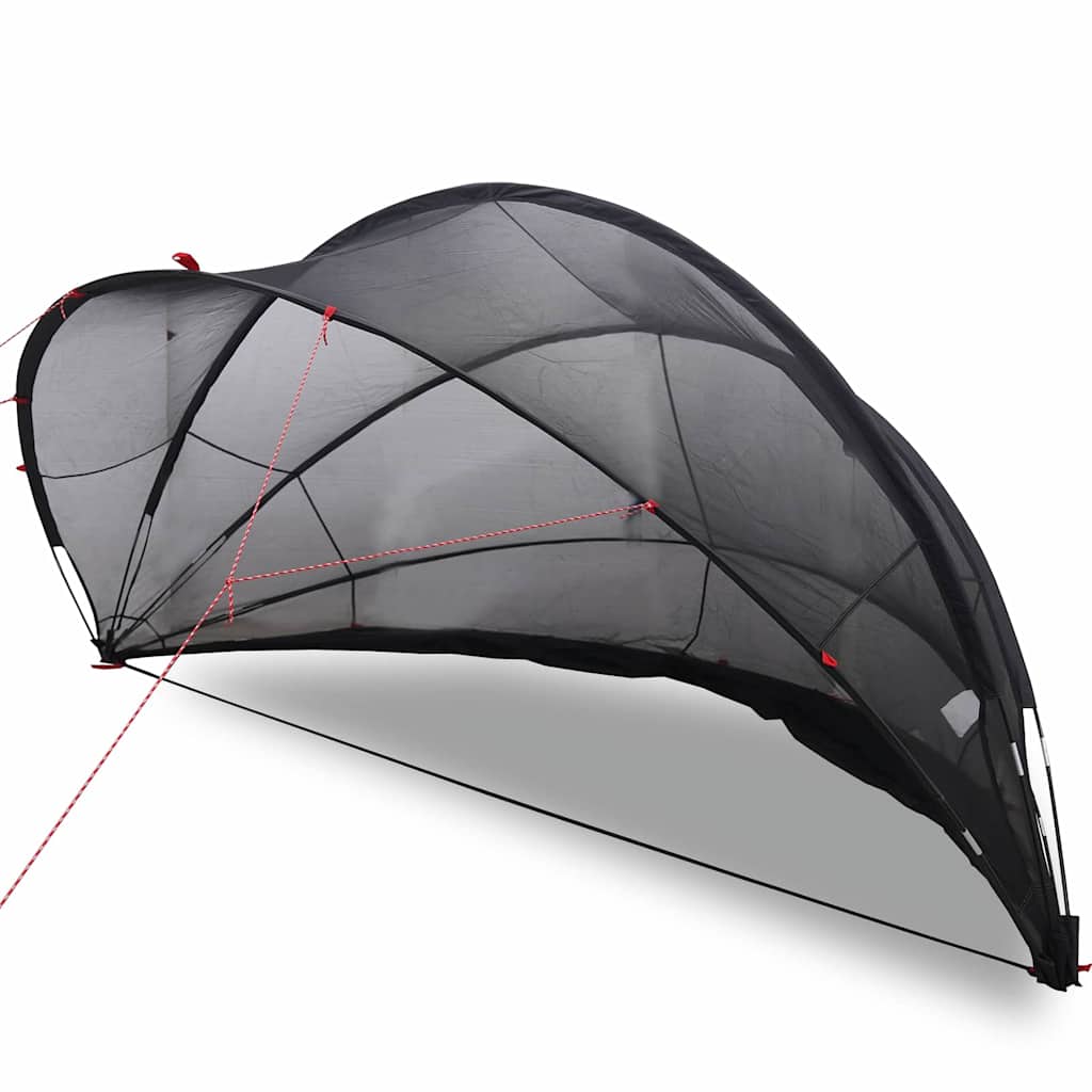 Dôme de piscine Vidaxl noir 336 x 322 x 160 cm polyester 185t avec revêtement PU