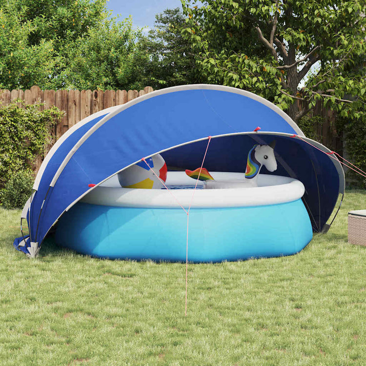 Dôme de piscine Vidaxl vert 405 x 405 x 192 cm polyester 185t avec revêtement PU