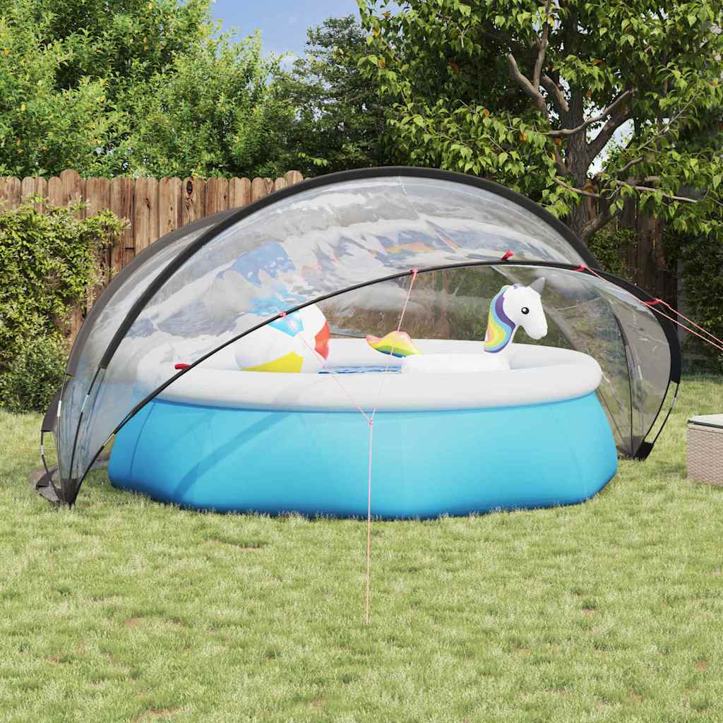 Dôme de piscine Vidaxl transparent 405 x 405 x 192 cm PVC