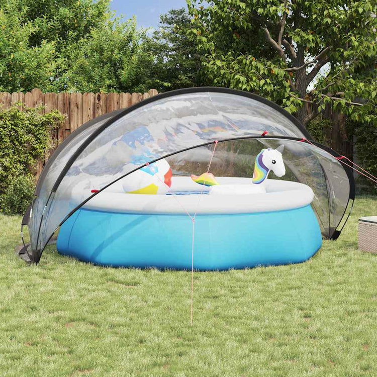 Dôme de piscine Vidaxl transparent 405 x 405 x 192 cm PVC
