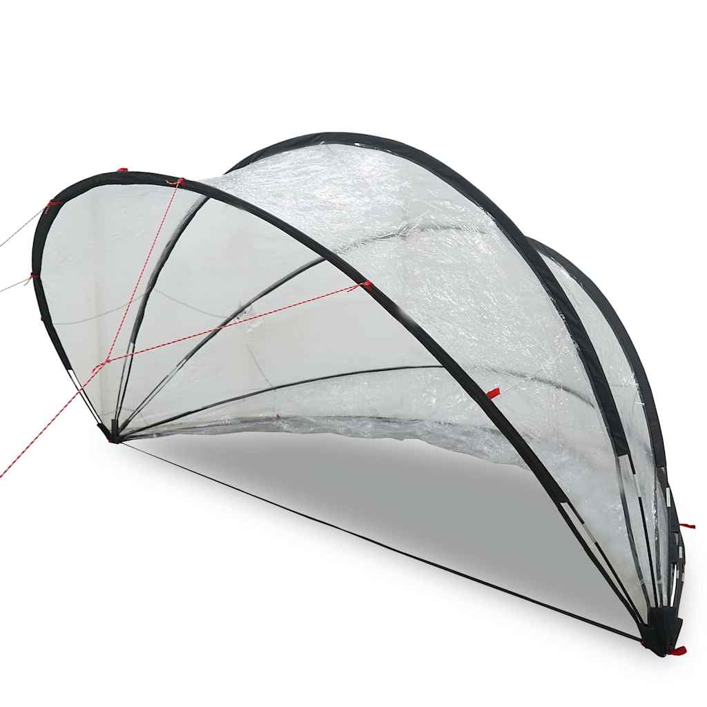 Dôme de piscine Vidaxl transparent 405 x 405 x 192 cm PVC