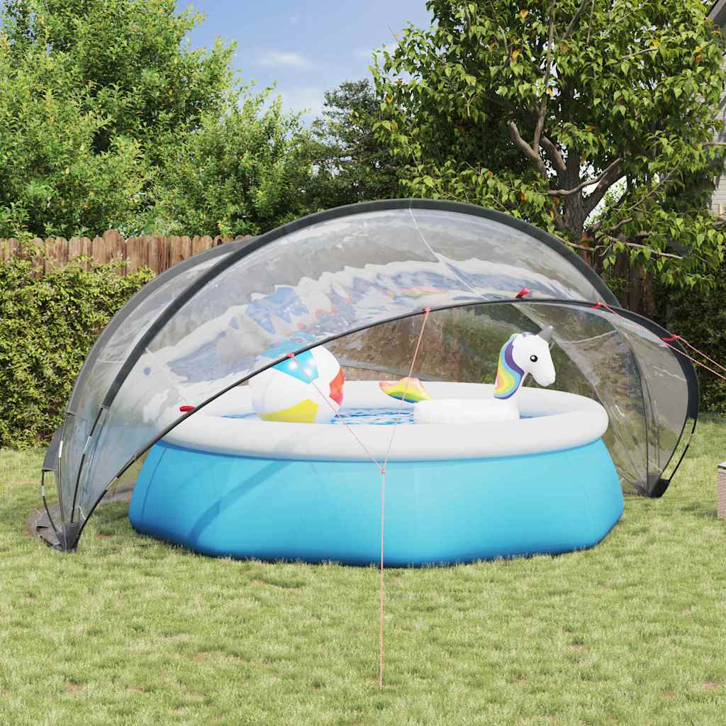 Dôme de piscine Vidaxl transparent 430 x 430 x 210 cm PVC