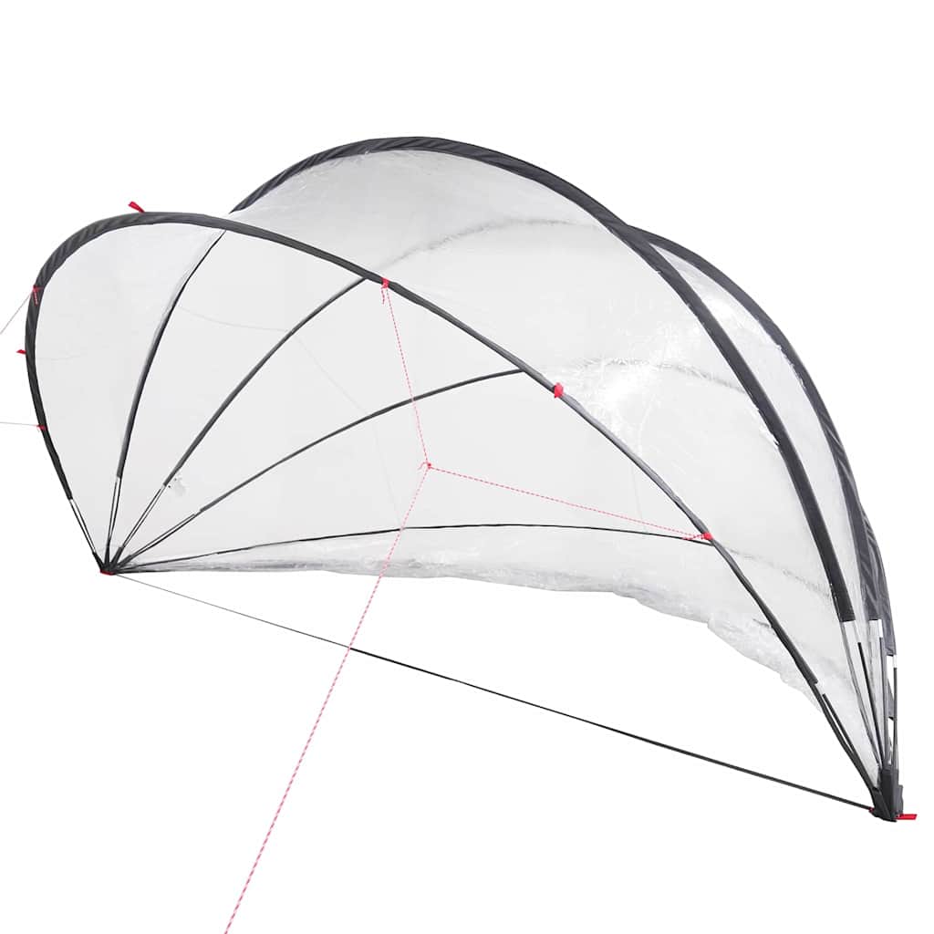 Dôme de piscine Vidaxl transparent 430 x 430 x 210 cm PVC