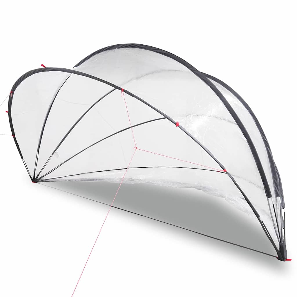 Dôme de piscine Vidaxl transparent 430 x 430 x 210 cm PVC
