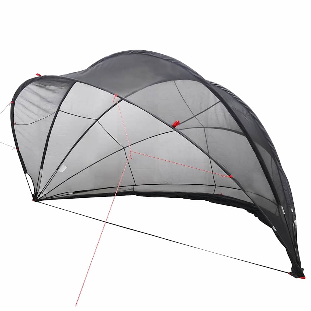 Dôme de piscine Vidaxl noir 430 x 430 x 210 cm polyester 185t avec revêtement PU
