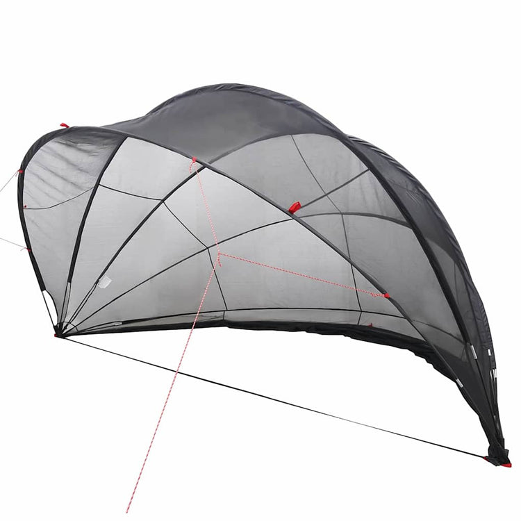 Dôme de piscine Vidaxl noir 430 x 430 x 210 cm polyester 185t avec revêtement PU