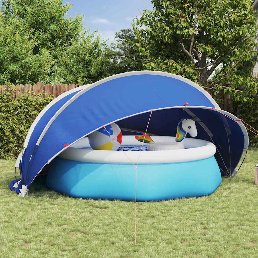 Dôme de piscine Vidaxl vert 472 x 460 x 229 cm polyester 185t avec revêtement PU